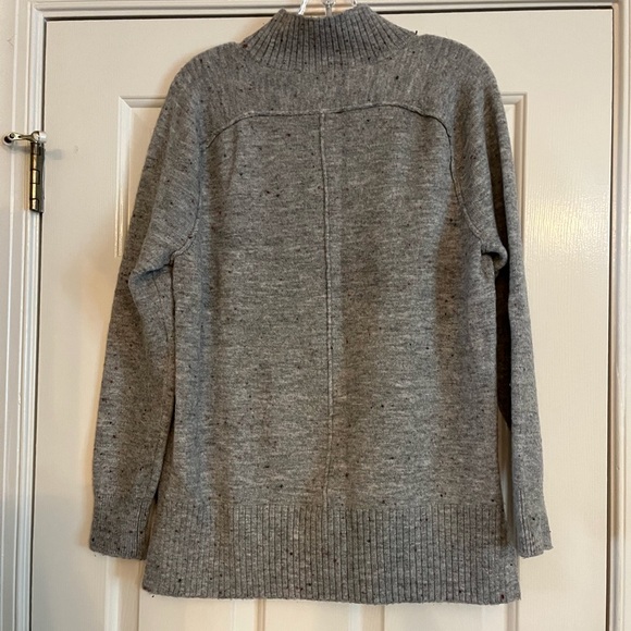 LOFT gray speck turtleneck tunic sweater M - Picture 3 of 5